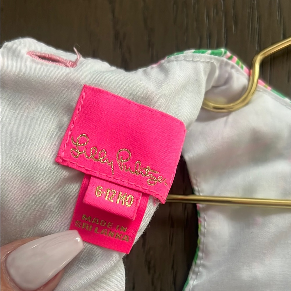 Lilly Pulitzer Pink and Green Diaper Cover - Picture 3 of 4